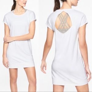 Athleta | Womens White French Terry Cocoon Mini Knit Dress